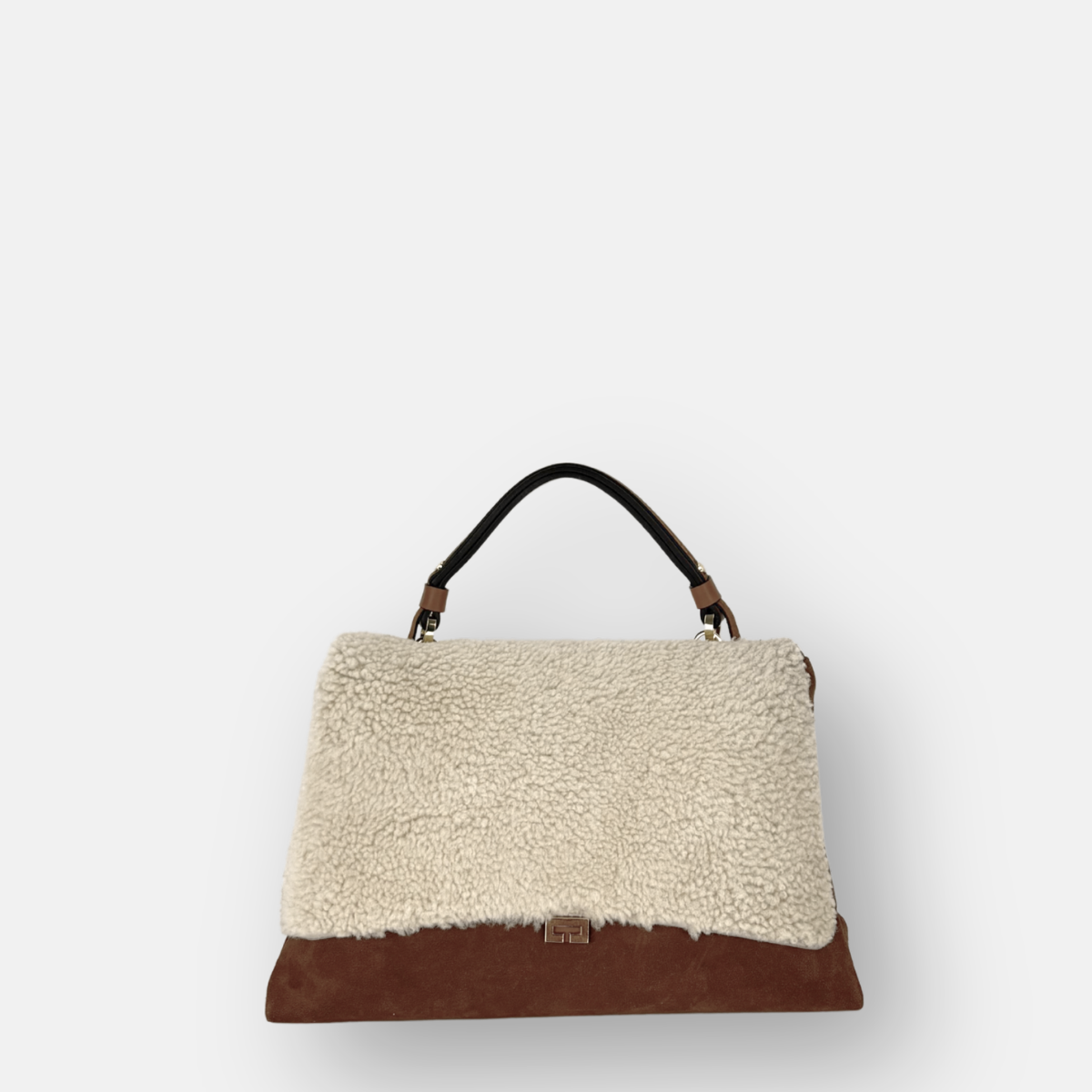 LORISTELLA Kendall Shearling Satchel Bag - Big Bag NY