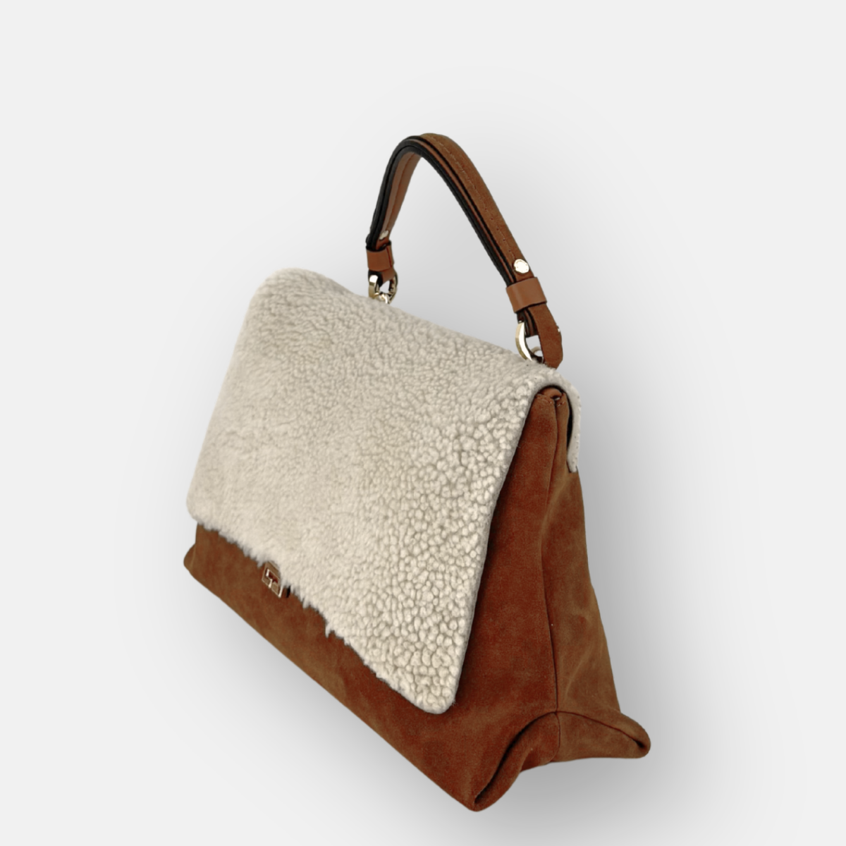 LORISTELLA Kendall Shearling Satchel Bag - Big Bag NY