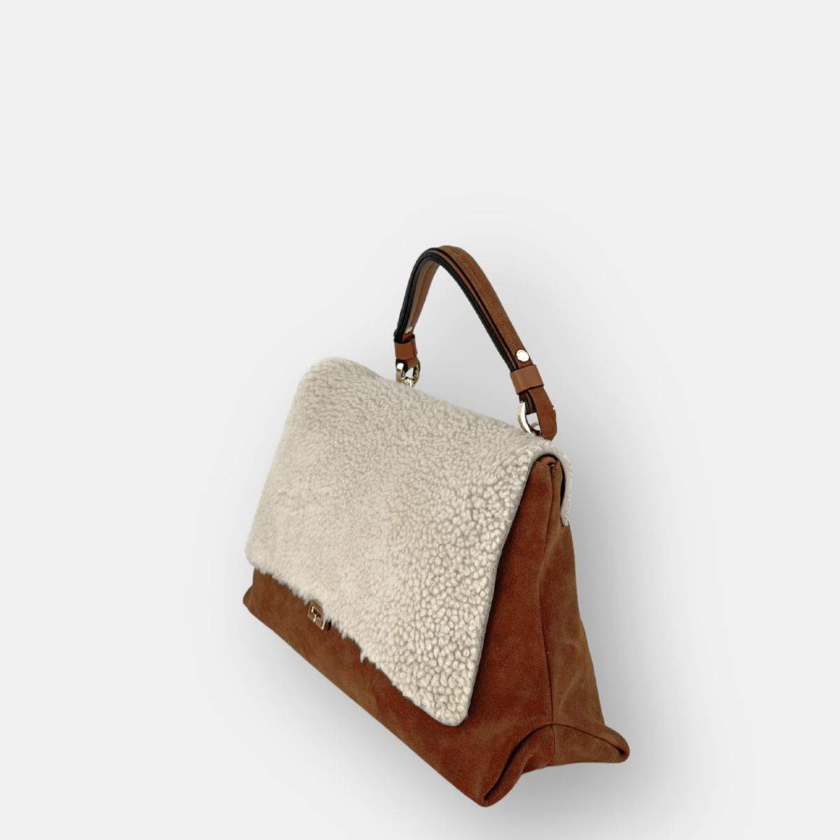 LORISTELLA Kendall Shearling Satchel Bag - Big Bag NY
