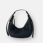 LORISTELLA Sandy Leather Banana Hobo and Crossbody in Black- Big Bag Ny