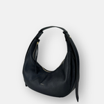 LORISTELLA Sandy Leather Banana Hobo and Crossbody in Black- Big Bag Ny