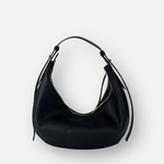 LORISTELLA Sandy Leather Banana Hobo and Crossbody in Black- Big Bag Ny