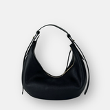 LORISTELLA Sandy Leather Banana Hobo and Crossbody in Black- Big Bag Ny