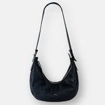 LORISTELLA Sandy Leather Banana Hobo and Crossbody in Black- Big Bag Ny