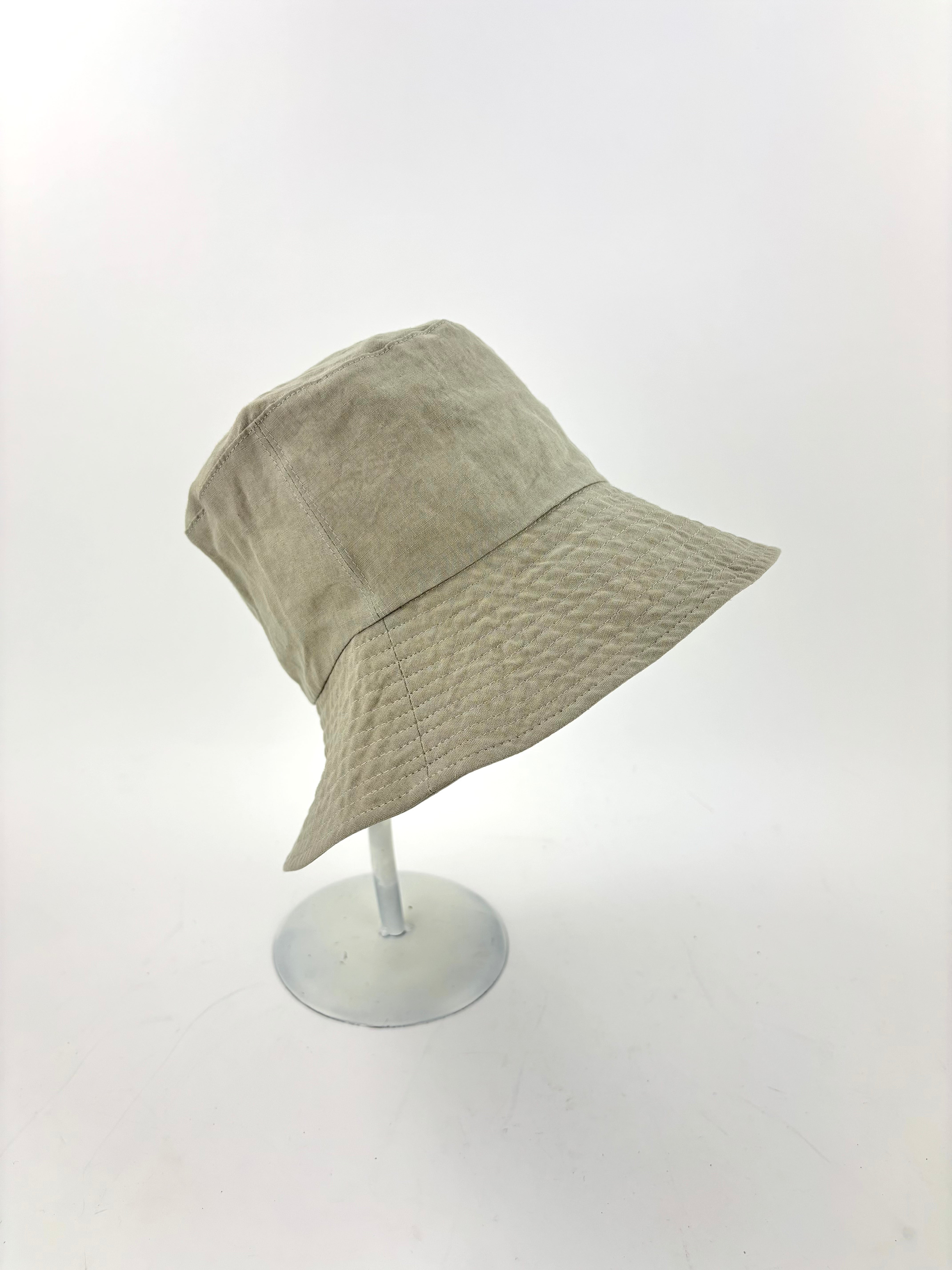 LUNA Linen and Nylon Sun and Rain Bucket Hat Beige - Big Bag NY