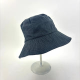 LUNA Linen and Nylon Sun and Rain Bucket Hat Black - Big Bag NY