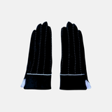 L'Apero Broderie Cashmere Texting Gloves Black - Big Bag NY
