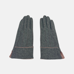 L'Apero Broderie Cashmere Texting Gloves Dark Grey - Big Bag NY