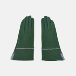 L'Apero Broderie Cashmere Texting Gloves Green - Big Bag NY