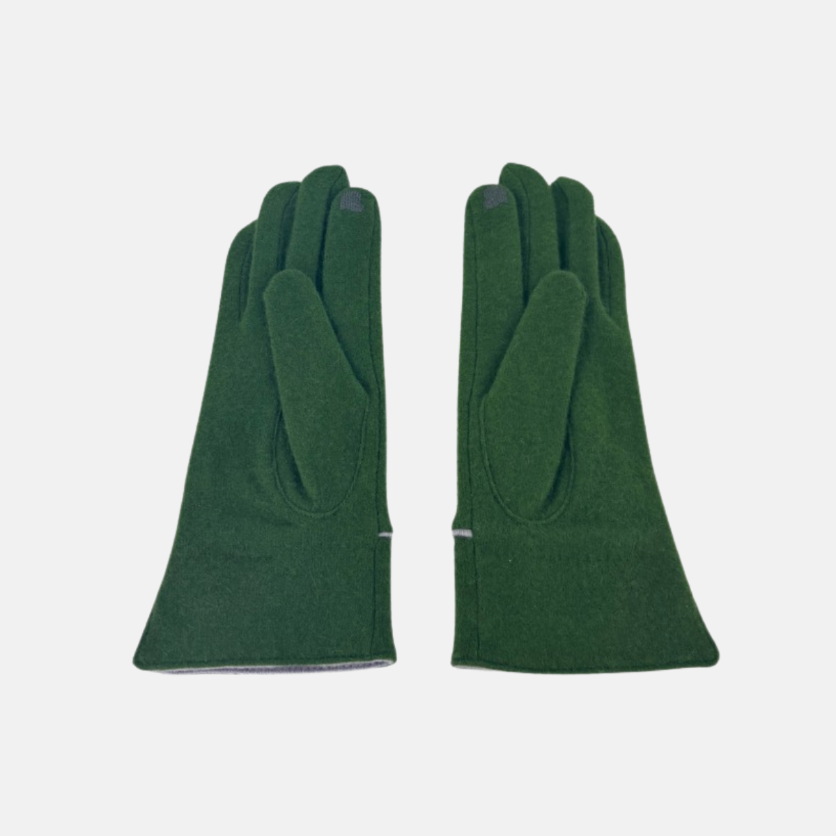 L'Apero Broderie Cashmere Texting Gloves Green - Big Bag NY