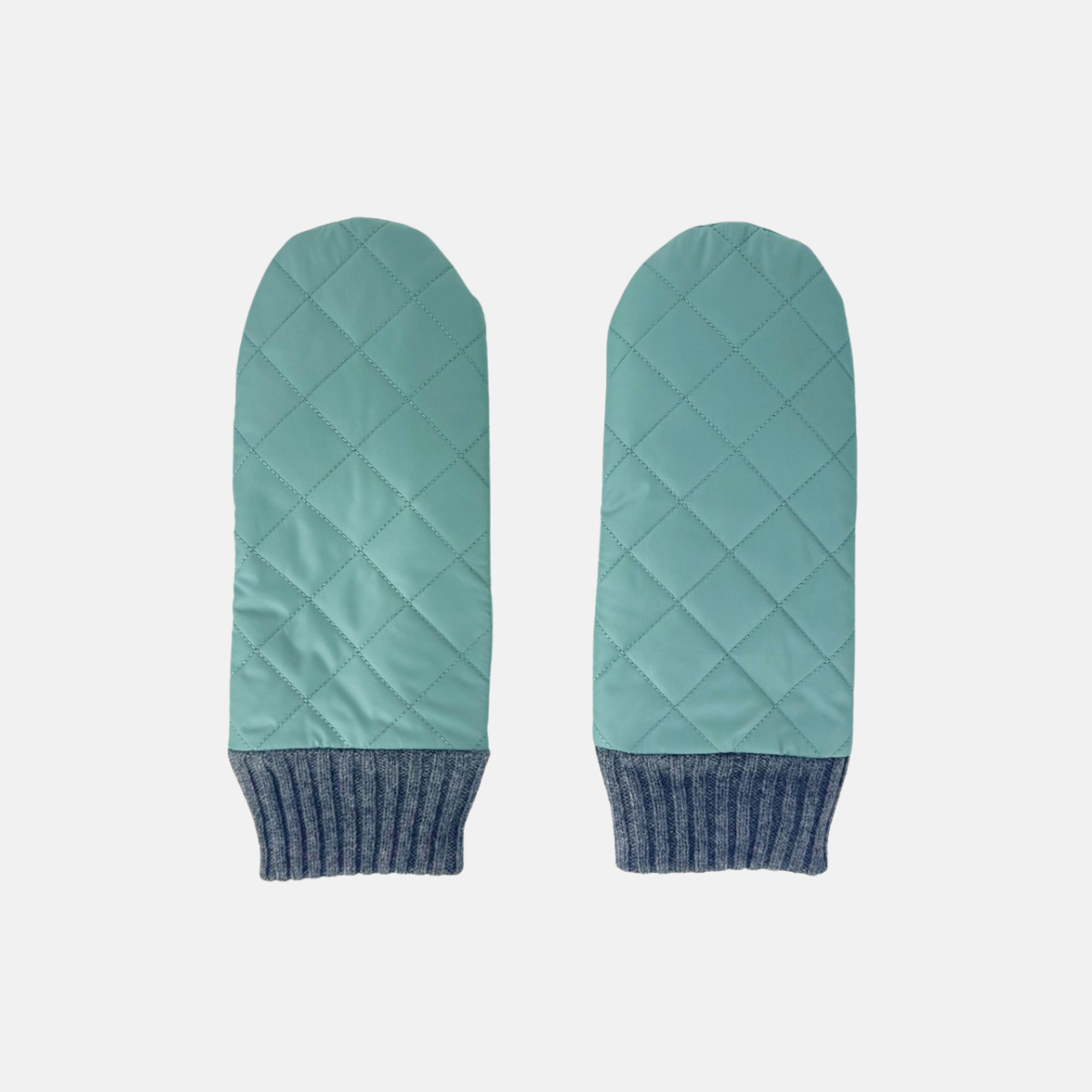 L'Apero DAMIER 2 Quilted Mittens Mint - Big Bag NY