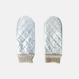 L'Apero DAMIER 2 Quilted Mittens Silver - Big Bag NY