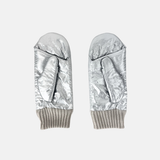 L'Apero DAMIER 2 Quilted Mittens Silver - Big Bag NY