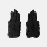 L'Apero Flottante Fur Cuff Gloves Black - Big Bag NY