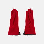 L'Apero VENISSIEUX Long Texting Glove with Faux Fur Trim Red - Big Bag NY