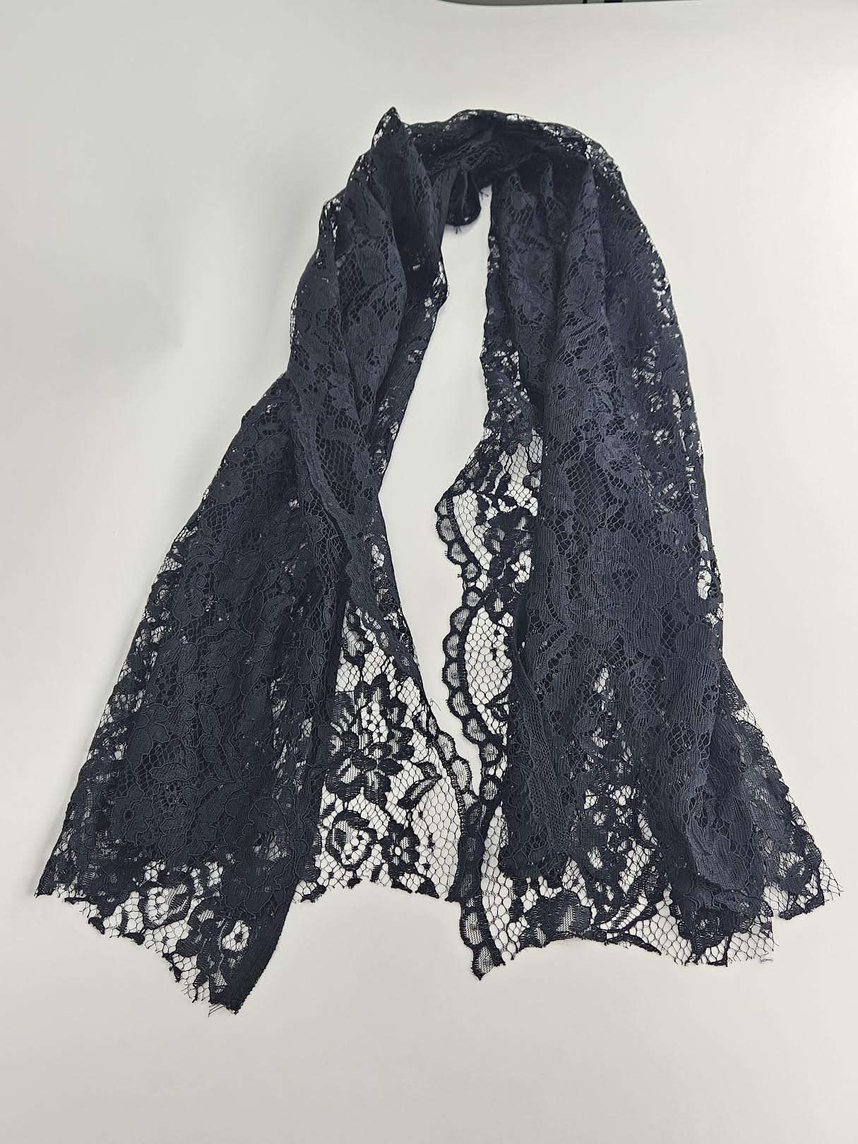 Lace Shawl Coverup in Black - Big Bag NY