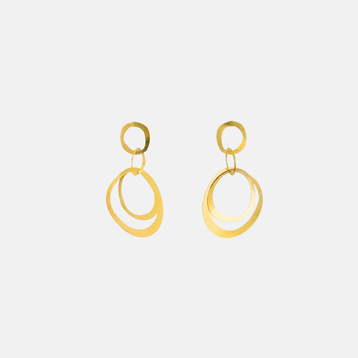 Fotini Large Interlocking Circles Post Hoops Earrings - Big Bag NY