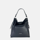 Large Pebble Leather Bucket Bag with Crossbody Strap - Big Bag NY