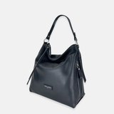 Large Pebble Leather Bucket Bag with Crossbody Strap - Big Bag NY
