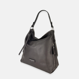 Large Pebble Leather Bucket Bag with Crossbody Strap - Big Bag NY