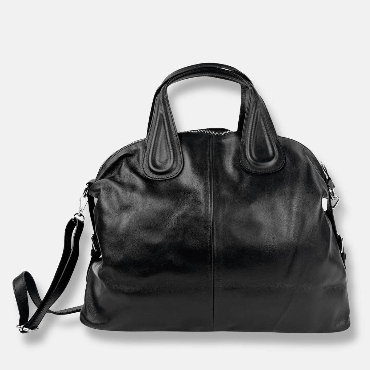 Laura Di Maggio Large Leather Black Tote - Big Bag NY