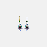 Le Fourbi de Capucine Green and Multicolor Beaded Drop Earrings-Big Bag NY