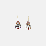 Le Fourbi de Capucine Ruby and Amethyst Chandelier Earrings =Big Bag NY
