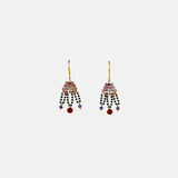 Le Fourbi de Capucine Ruby and Amethyst Chandelier Earrings =Big Bag NY