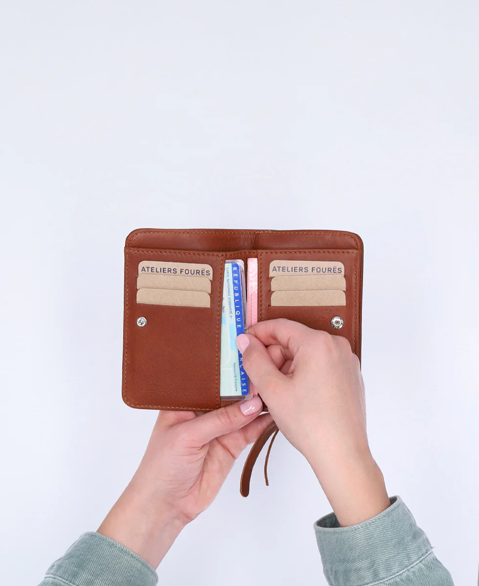 Les Ateliers Foures Fold Over Wallet with Zippered Coin Compartment - Big Bag NY