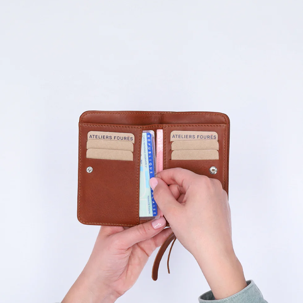 Les Ateliers Foures Fold Over Wallet with Zippered Coin Compartment - Big Bag NY
