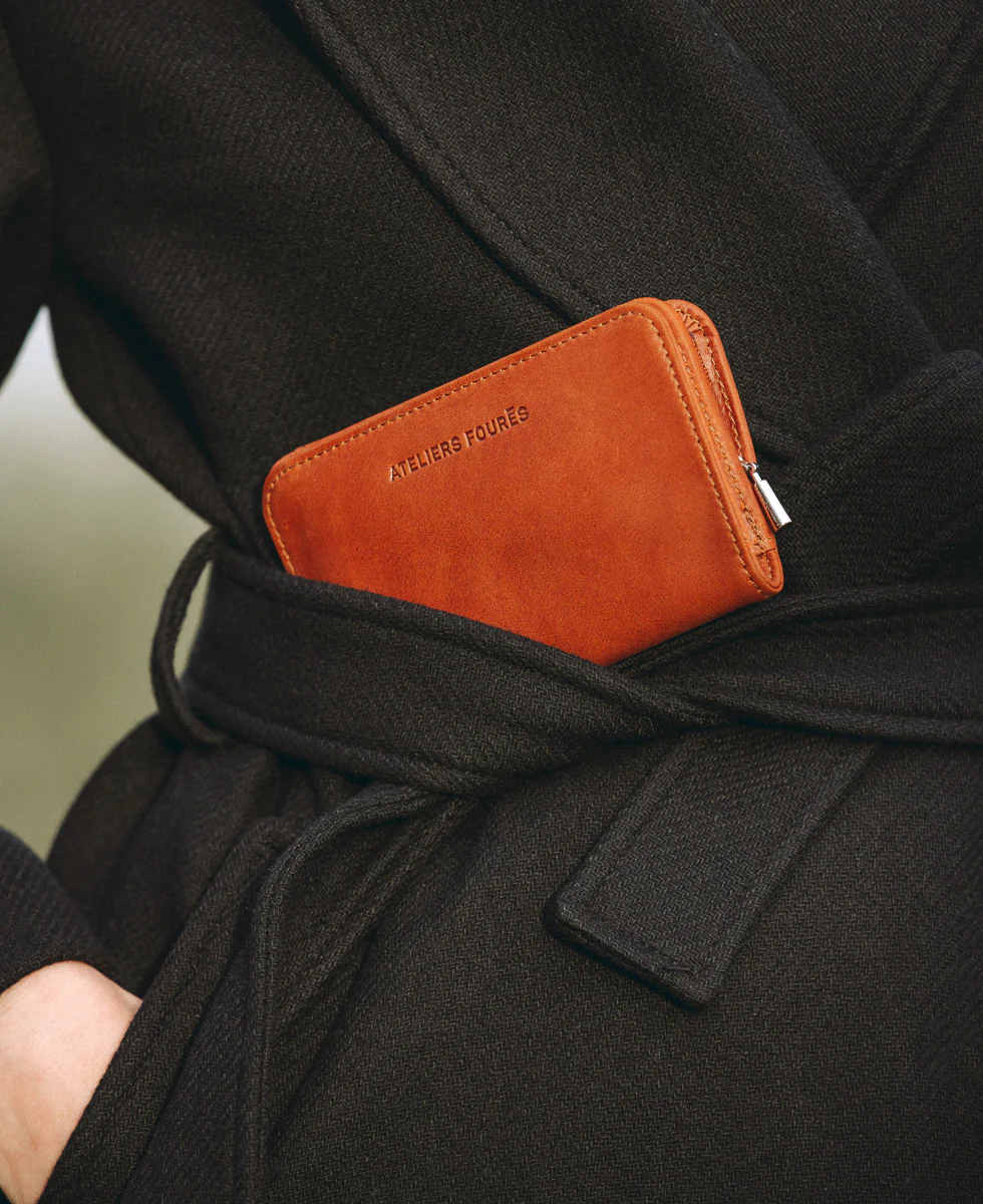 Les Ateliers Foures Fold Over Wallet with Zippered Coin Compartment - Big Bag NY