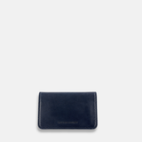 Les Ateliers Foures Fold Over Wallet with Zippered Coin Compartment in Navy- Big Bag NY