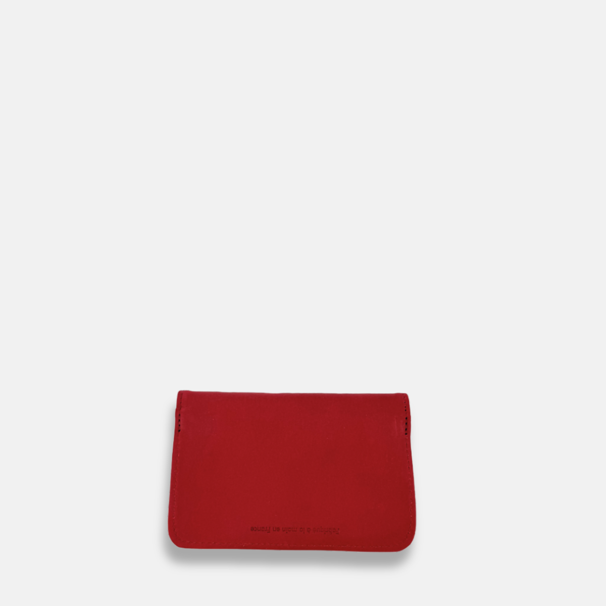 Les Ateliers Foures Fold Over Wallet with Zippered Coin Compartment in Red - big Bag Ny