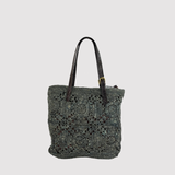 Rabarany Liana Zippered Straw Tote - BIg Bag NY