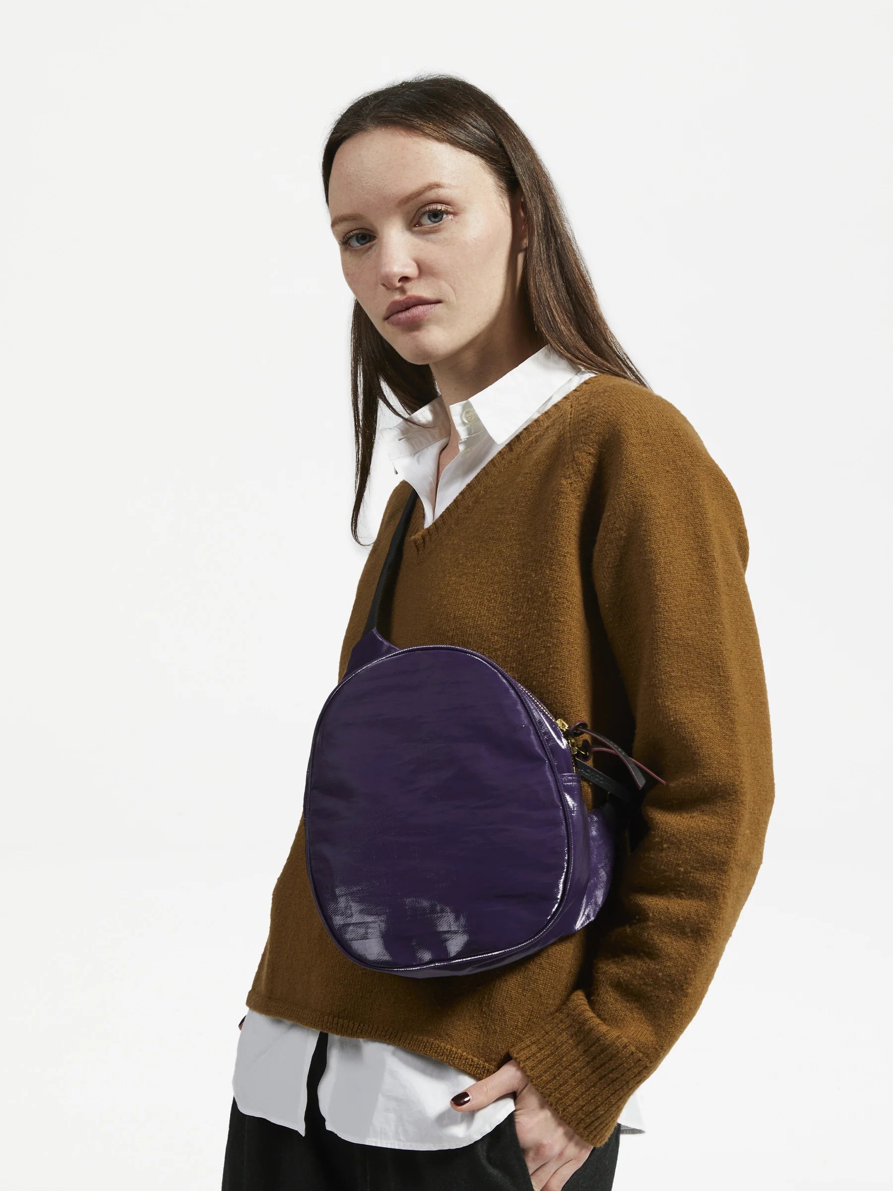 Jack Gomme KANGOUROU Linen Sling Bag in Purple - Big Bag NY