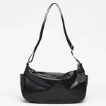 Liris Light Leather Shoulder Bag in Black - Big Bag NY