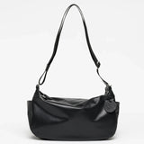 Liris Light Leather Shoulder Bag in Black - Big Bag NY