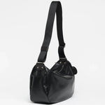 Liris Light Leather Shoulder Bag in Black - Big Bag NY