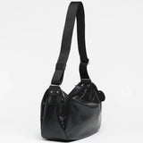 Liris Light Leather Shoulder Bag in Black - Big Bag NY