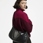 Liris Light Leather Shoulder Bag in Black - Big Bag NY