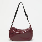 Liris Light Leather Shoulder Bag in Bordeaux - Big Bag NY