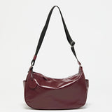 Liris Light Leather Shoulder Bag in Bordeaux - Big Bag NY