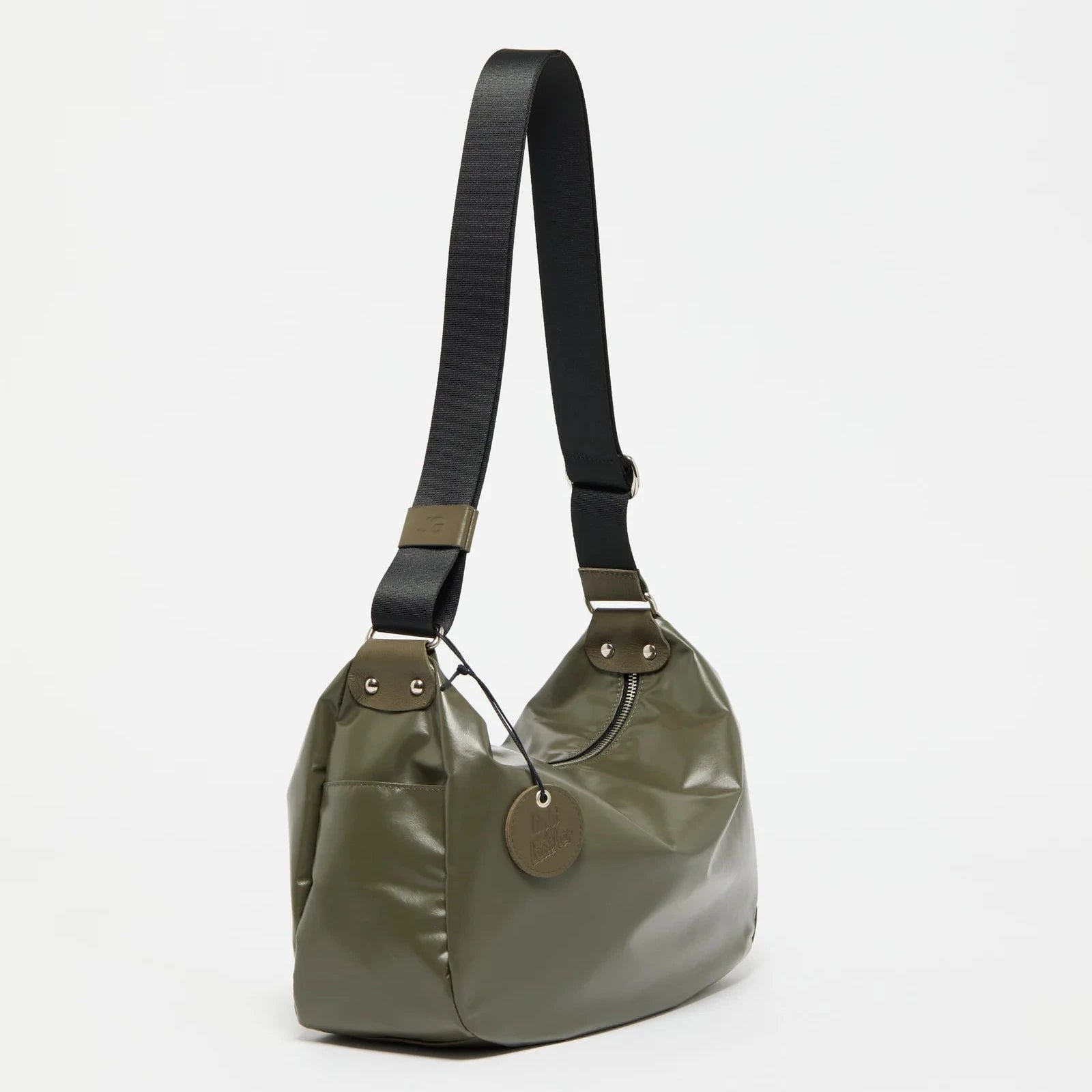 Liris Light Leather Shoulder Bag in Lichen - Big Bag NY