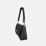 MINIBAG Medium Turn Lock Flap Shoulder Bag Nero Black side - Big Bag NY