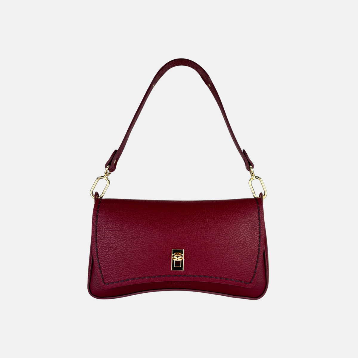 MINIBAG Medium Turn Lock Flap Shoulder Bag Vino Wine - Big Bag NY