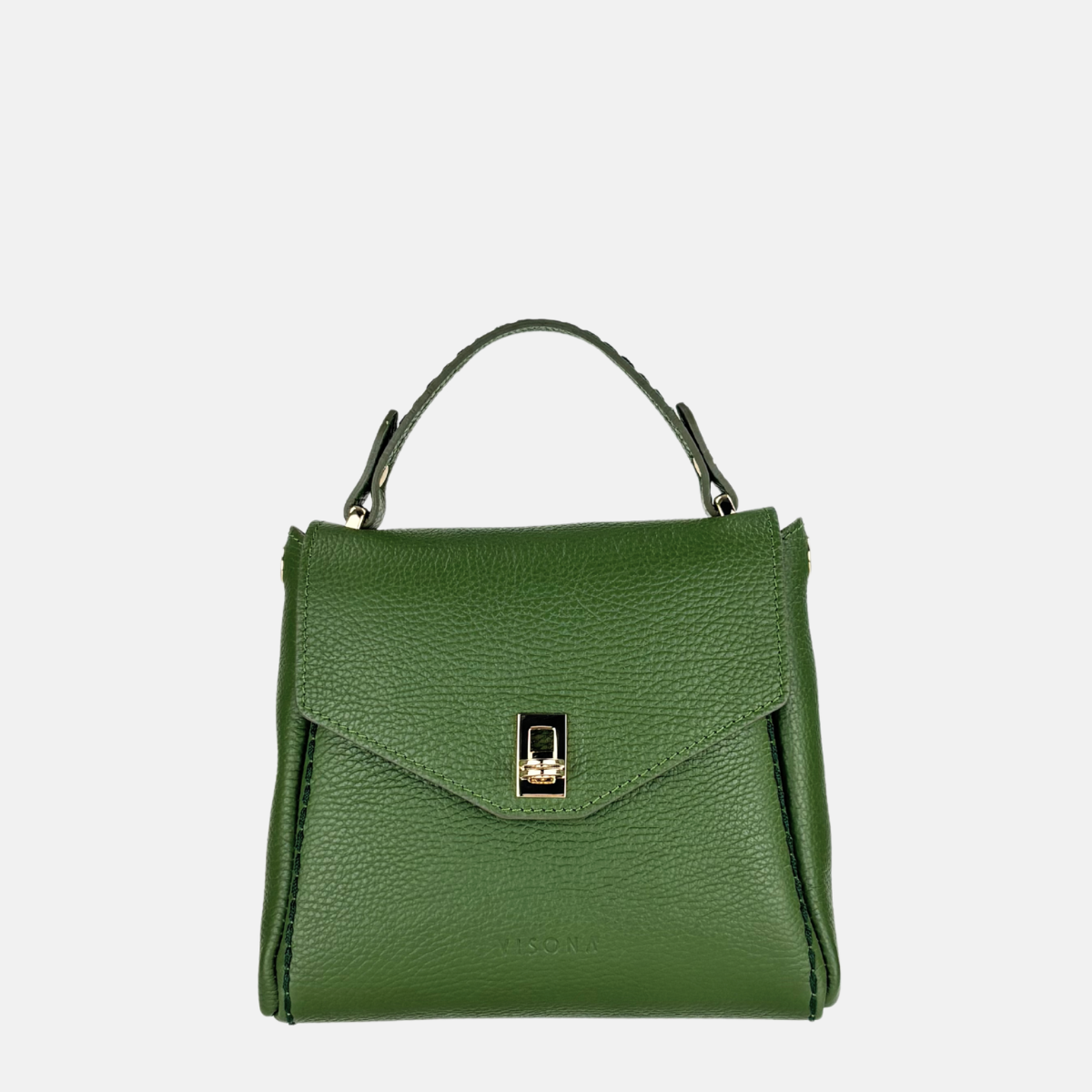 MINI BAG Medium Turn Lock Top Handle Bag Agave Green - Big Bag NY