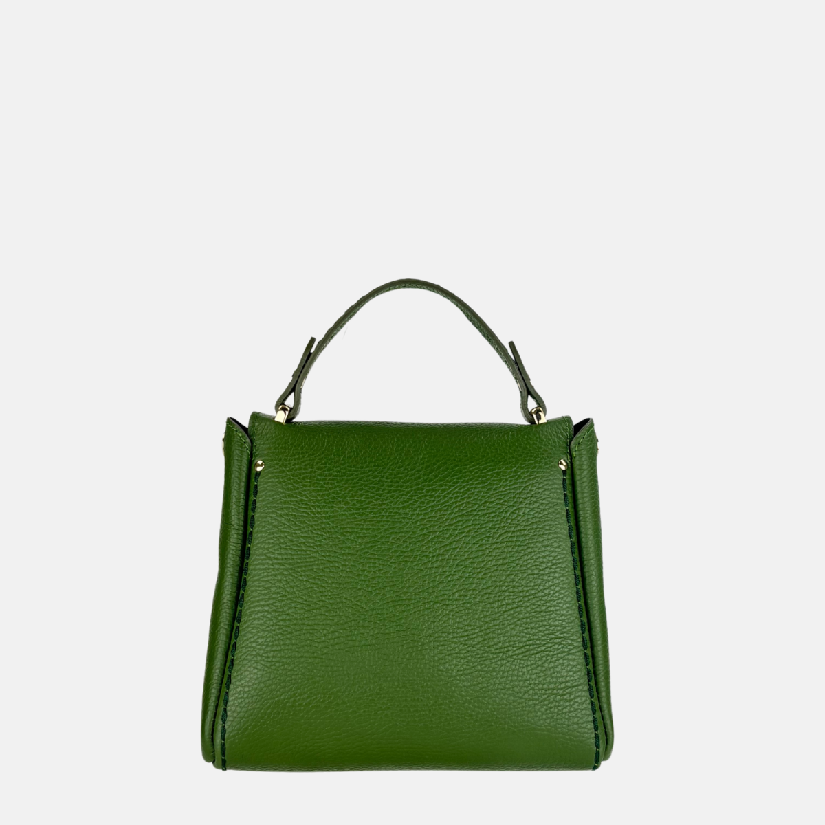 MINI BAG Medium Turn Lock Top Handle Bag Agave Green back - Big Bag NY