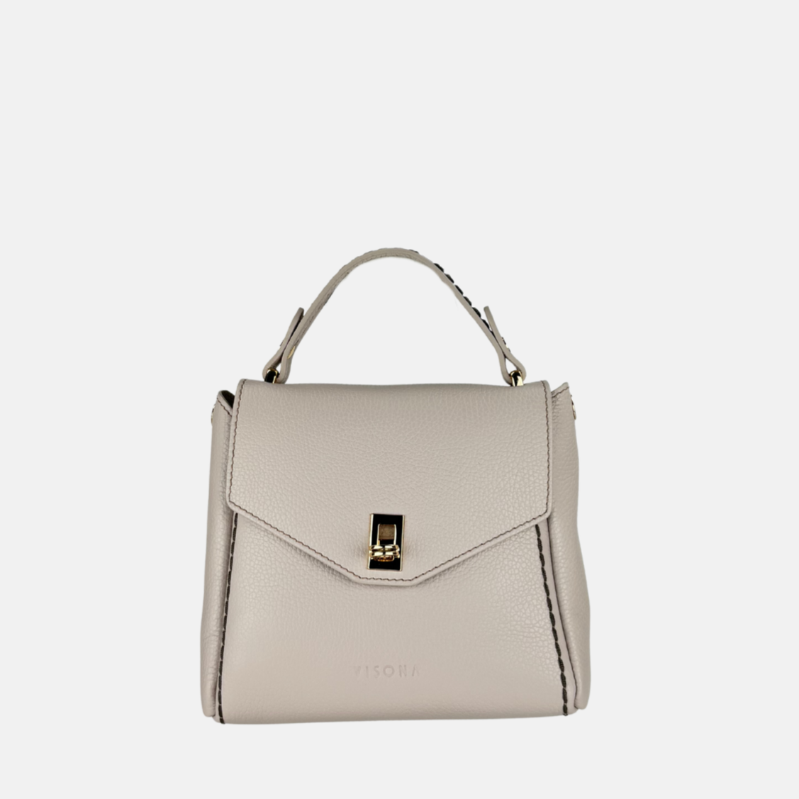 MINI BAG Medium Turn Lock Top Handle Bag stone - Big Bag NY
