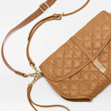 MZ WALLACE Astor Small Convertible Clutch in Cognac - Big Bag NY