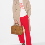 MZ WALLACE Medium Astor Top Handle Bag with Crossbody Strap in Cognac - Big Bag NY
